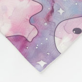 Funky Ghosts Colorful Halloween Fleecedecke (Ecke)