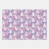 Funky Ghosts Colorful Halloween Geschenkpapier Set (Vorderseite)