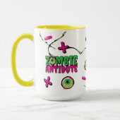 Funky Ghoulishly Niedlich Funny Zombie Antidote Pu Tasse (Links)