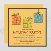 Funky Gips Retro Holiday Grab Bag Party Einladung (Vorne/Hinten)