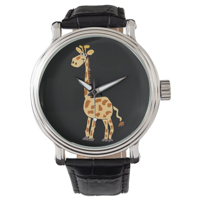 Funky Giraffe Art Watch Armbanduhr (Vorderseite)