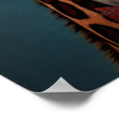 Funky Giraffe Hipster Funny Animal Portraits Poster (Ecke)