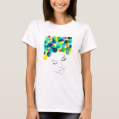 Funky Girl coole Haarfarbe T-Shirt (Vorderseite)