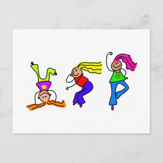 Funky Girls Postkarte (Vorderseite)