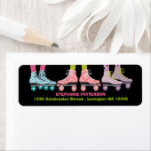Funky Girls Roller Skaten Address Labels (Insitu)