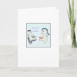 Funky Give Us a Smooch Illustrated Kissing Karte