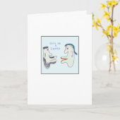 Funky Give Us a Smooch Illustrierte Küsse Karte (Gelbe Blume)