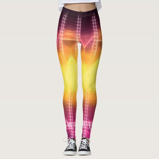 Funky Glow in der Dunkelheit Leggings (Vorderseite)
