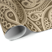 Funky Gold Abstrakt Paisley Musterpapier Geschenkpapier (Rolleneckpunkt)