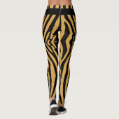 FUNKY GOLD & BLACK TIERDRUCKSTREIFPATTER LEGGINGS (Rückseite)