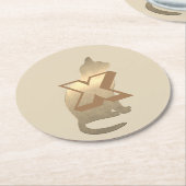 Funky Gold Cat Untersetzer (Angewinkelt)