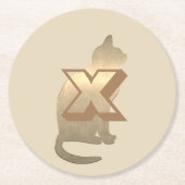Funky Gold Cat Untersetzer (Vorderseite)