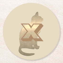 Funky Gold Cat Untersetzer