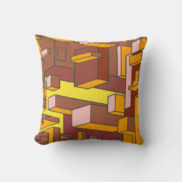 Funky Gold Tobacco Throw Kissen