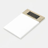 Funky GoldGlitzer-Glitzern-Schönheits-Butike Post-it Klebezettel (angewinkelt)