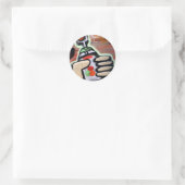 Funky Graffiti Designs Runder Aufkleber (Tasche)