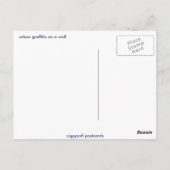 Funky Graffitis Postkarte (Rückseite)