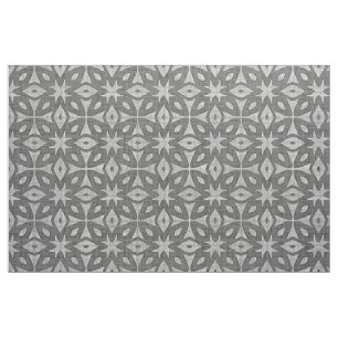 Funky Gray Imitats Batik Linen Squares Muster Stoff