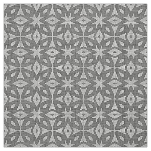 Funky Gray Imitats Batik Linen Squares Muster Stoff (Muster)