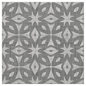 Funky Gray Imitats Batik Linen Squares Muster Stoff (Nahaufnahme)