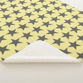 Funky Gray Star Stars Pattern Power Blanket Sherpadecke (3/4)