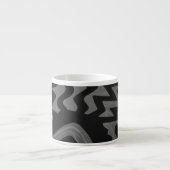Funky Gray Zigzag Spezielle Tasse (Vorderseite)
