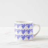 Funky Greece Flag Herz geteert Espressotasse (Rechts)