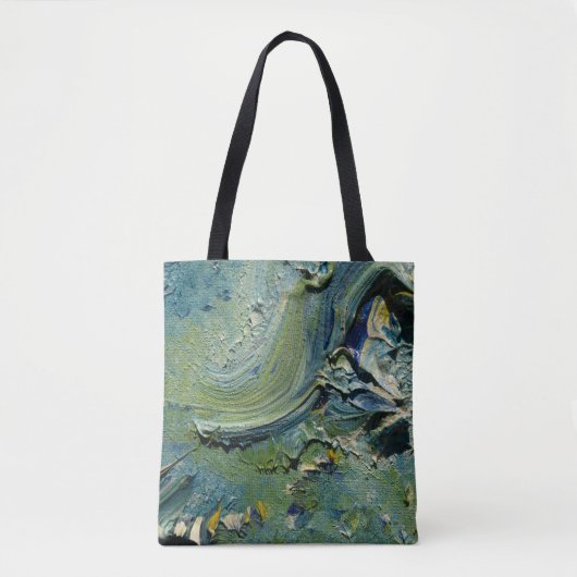 Funky Green Abstrakt Art Bag Tasche (Vorderseite)