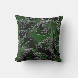 Funky Green Army Tarnmuster Kissen