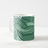 Funky green cabbage kaffeetasse (Vorderseite Links)