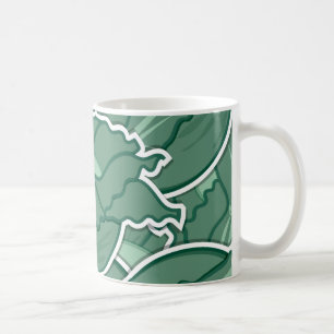 Funky green cabbage kaffeetasse