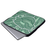 Funky green cabbage laptopschutzhülle (Vorne Knopf)