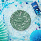Funky green cabbage pappteller (Party)