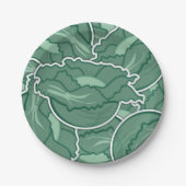 Funky green cabbage pappteller (Vorderseite)