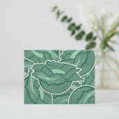 Funky green cabbage postkarte (Stehend Vorderseite)