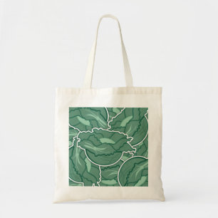 Funky green cabbage tragetasche