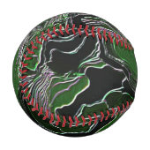 Funky Green Camouflage Baseball (Vorderseite Links)