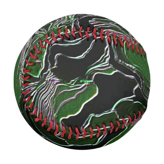 Funky Green Camouflage Baseball (Vorderseite Links)