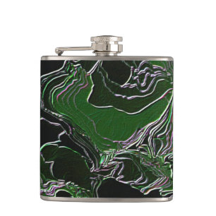 Funky Green Camouflage Flachmann