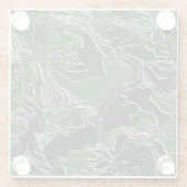 Funky Green Camouflage Glasuntersetzer (Rückseite)