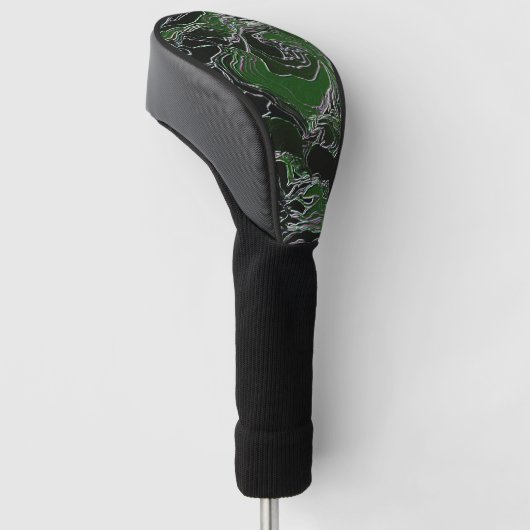 Funky Green Camouflage Golf Headcover (angewinkelt)