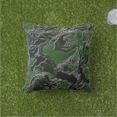 Funky Green Camouflage Kissen (Golfball-Marker)
