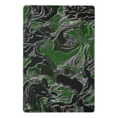 Funky Green Camouflage Mini Klemmbrett (Rückseite)
