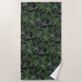 Funky Green Camouflage Strandtuch (Vorderseite)