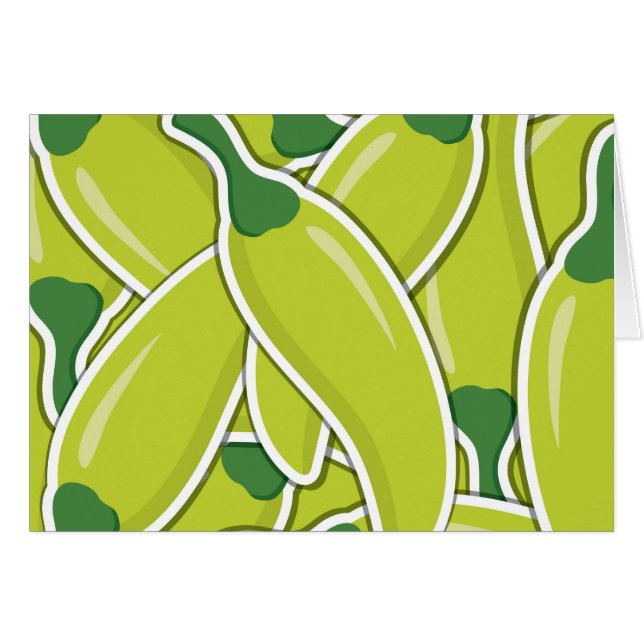 Funky green Chili Paprikaschoten (Vorderseite (Horizontal))