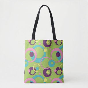Funky Green Circles All-Over-Print-Tasche Tasche