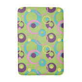Funky Green Circles Bath Mat Badematte (Vorderseite Vertikal)