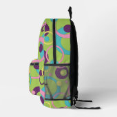 Funky Green Circles Bedruckter Rucksack (Rechts)