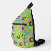 Funky Green Circles Crossbody Bag (Rechte Ecke)