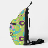 Funky Green Circles Crossbody Bag (Rechts)